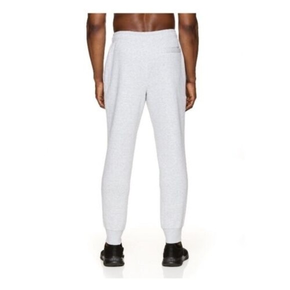 Reebok Men Pull-On Pants XL Heather Gray Tapered Slim Pockets Ankle Drawstring - Picture 2 of 5